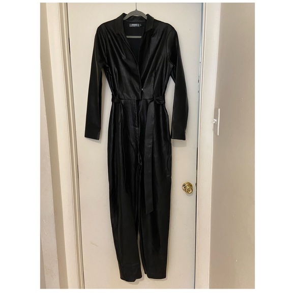 Missguided Pants - Black leather jumper - misguided
